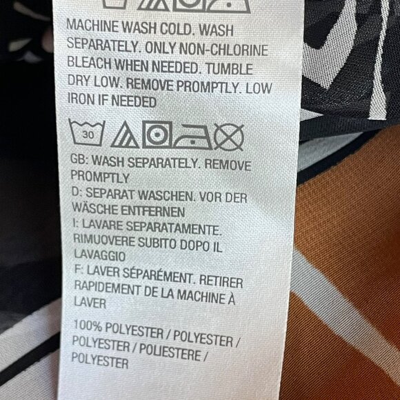 Susan Graver Animal Print Chiffon Scarf Top Size M - Picture 6 of 6